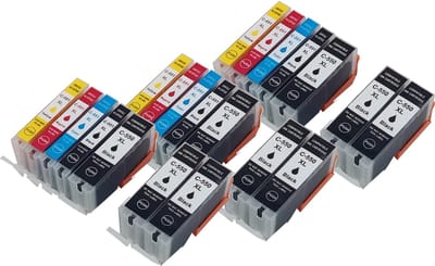 KATRIZ® huismerk inkt PGI550XL/CLI551XL ( 21 stuks) | voor Canon Pixma IP 7250/8750/ Pixma IX 6800/6850 /Pixma MG 5450 /5500/5550/ 5600 /5650 /5655/ 6300/6350 /6450/ 6600  /6650/7150/7550 / Pixma MX 725 / 925