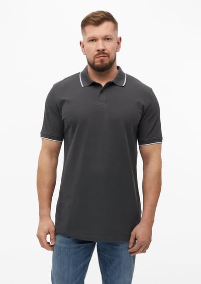 s.Oliver - male - Piqué poloshirt met contrasterende details