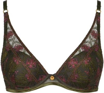 Aubade Sound Of Heart Plunge Push Up BH Dark Garden Groen 75 B
