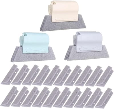 Sleufreiniger Set - Kierreiniger Borstel - Kieren Schoonmaken - Met Vervangpads - 14 x 8.5 x 4.5 cm - Diverse kleuren