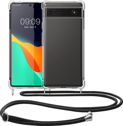 kwmobile telefoonhoesje geschikt voor Google Pixel 6a - Hoesje met telefoonkoord - Back cover in transparant