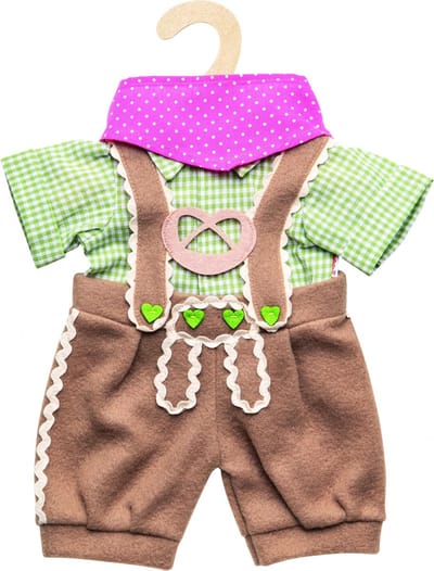 Heless Doll clothes Lederhosen with shirt and scarf 35-45 cm