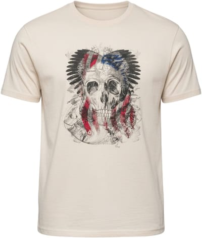 OMBRE T-shirt - Regular Fit - Katoen - Korte Mouw Crème S