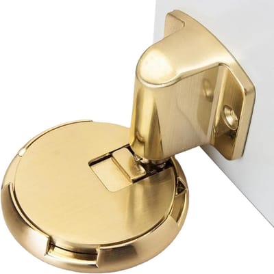 Vloerdeurstopper - Verstelbare stopper - Deuren Stil Houden - Hoge Zinklegering - 15.1cm Lengte - Goud