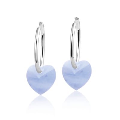Montebello Oorbellen Claire HZ85 - Swarovski Hart - 925 Zilver Gerhod.- Ø10mm - 20mm