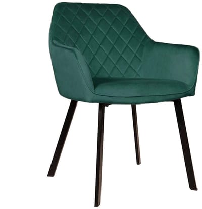 SET DEAL: 6 stuks Eetkamerstoel met armleuning Yurgan groen velvet eetstoel zetel