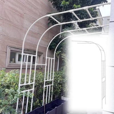 Tuinboog Prieel - Metalen Frame - Klimplanten Ondersteunen - Roestbestendig Ontwerp - 250 x 240 cm - Zwart