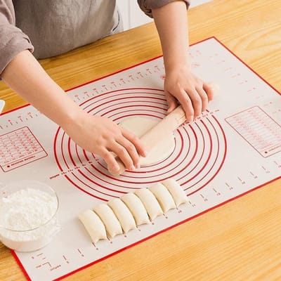 BPA-vrije siliconen bakmat met antiaanbaklaag en maatverdeling voor fondant en deegbereiding
