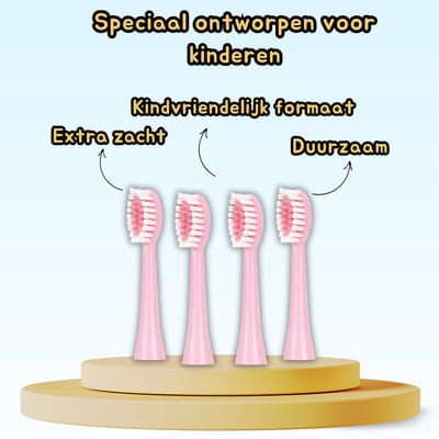 KT - Roze opzetborstel - Unicorn - Extra Zacht - Speciaal voor kinderen - Duurzaam