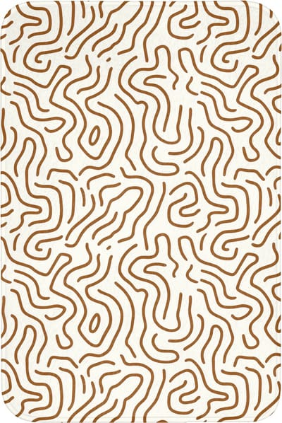 Badmat 60x90 cm - Antislip - Minimalistisch - Patroon - Terracotta - Badmatten voor badkamer - Badkamermat - Douchemat - Badkamer mat