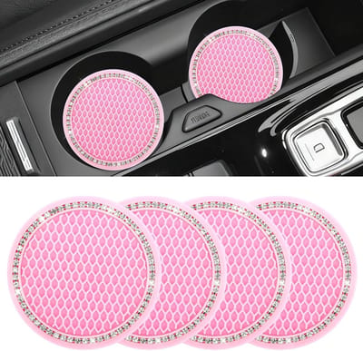 Set van 4 Universele Auto Coasters - Antislip Drinkmatten voor Bekerhouders, Interieuraccessoires en Koffiemokken