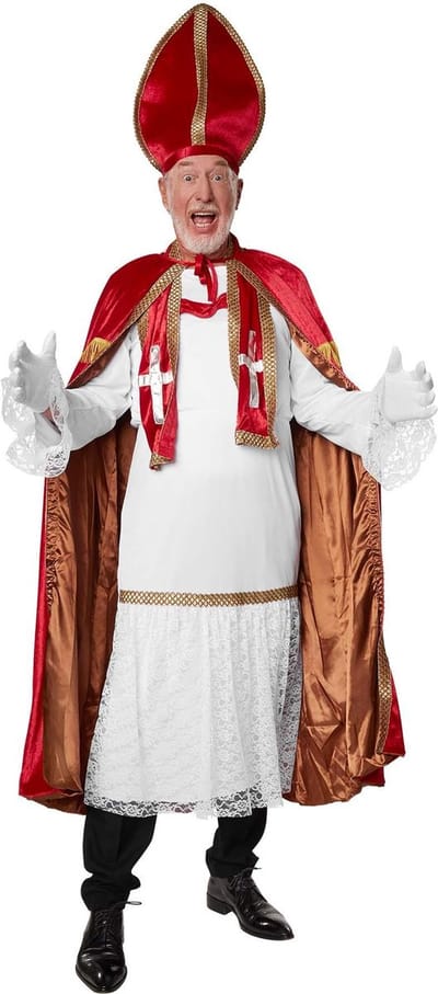 dressforfun - Sinterklaas - Sint Niklaas Set donkerrood M - verkleedkleding kostuum halloween verkleden feestkleding carnavalskleding carnaval feestkledij partykleding - 303459
