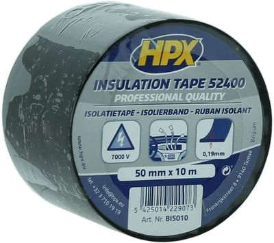 PVC isolatietape - zwart 50mm x 10m