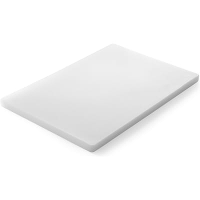 HENDI Snijplank - HDPE polyethyleen - antislipvoeten, universeel - 45x30 cm - wit - geschikt voor voedselcontact