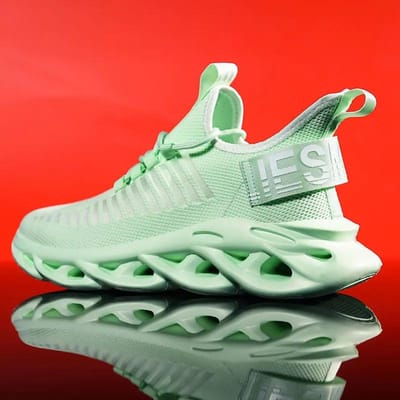 Herenschoenen Comfortabele Casual Sneakers Ademende Platform Hardloopschoenen voor Heren Mesh Tenis Sportschoenen Waling Tenis Masculino 39 lichtgroene kleur