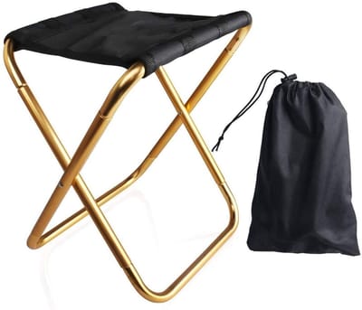 Dailygoods- Opvouwbare Kruk - Lichtgewicht - Campingkruk - Outdoor Stoel - Mini Vouwstoel - Robuuste Stalen Constructie - Ideaal voor Kamperen
