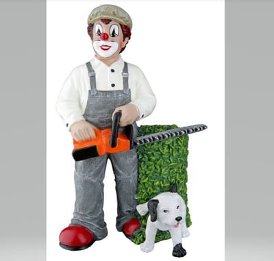 Gilde clowns - Tuinvrienden - 10x15x9 cm - resin handgeschilderd - In cadeauverpakking verzamelaarsobject
