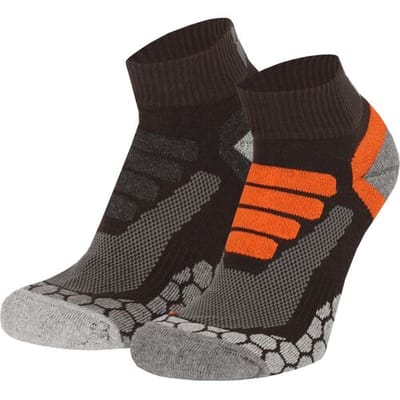 Xtreme Sockswear Quarter Wandelsokken – 2 Paar – Lage Hiking Sokken Unisex – Katoen & Coolmax – Multi Groen – Maat 35/38