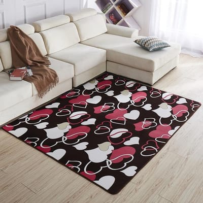 Zacht koraal tapijt effen kleur verdikte vloermat wasbare kinder kruipdeken tatami mat 40x60cm
