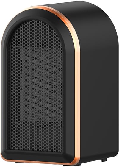 Verwarming Ventilator, 800W/1200W, PTC Keramische Radiator Blazen Stille Oververhittingsbeveiliging Tegen Omvallen, Draagbare Kleine Ruimteverwarming voor Badkamer, Slaapkamer, Kantoor Zwart