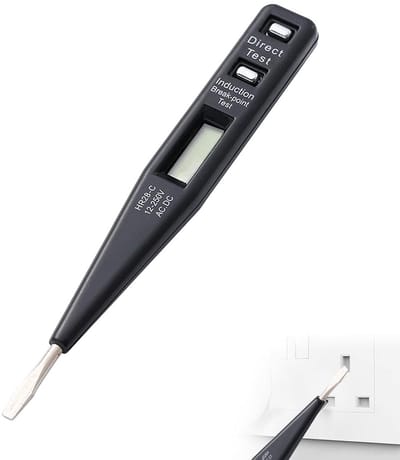 E27 VDE Spanningstester voor Huishoudelijke Apparaten - Contactloze Voltage Meter 12-250 V (AC/DC)