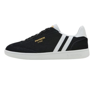Patrick Mens Lyon Suede Cupsole Sneakers (Zwart/Wit)