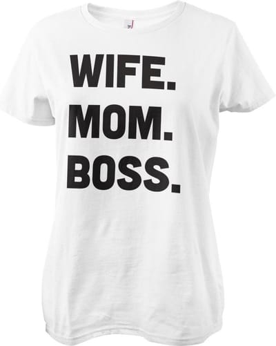 Hybris Dames-T-shirt 'Wife - Mom - Boss Girly'