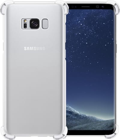 Hoesje - Geschikt voor Samsung Galaxy S8 - Sterk & Shockproof - Siliconen Shock Case - Hoes Cover - Telefoonhoes - Transparant