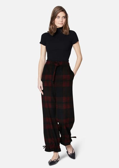 MADELEINE Broek Geruite broek