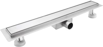 Dailygoods- Douchegoot extra plat 80 cm - Roestvrij staal - Douchegoot sifon - Douchegoot haak - Afvoerputje zeefje - Verstelbare installatiehoogte