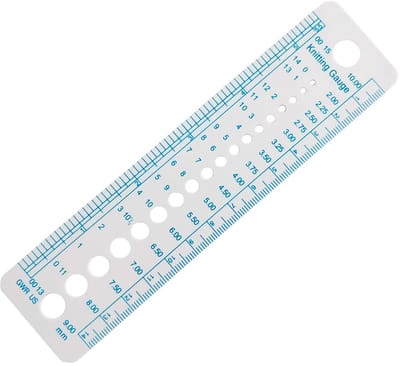 2 stuks Breinaalden Meetliniaal Set - Meetinstrument voor Breinaalden 2-10 mm (Inch/CM) - Naaigereedschap