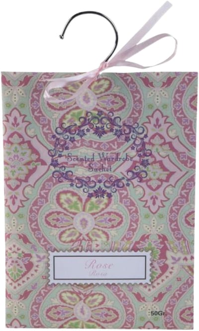 Home & Styling Geurzakjes Bloemen rozen geur - 1x - met ophanghaak - geurkaartjes/luchtverfrisser