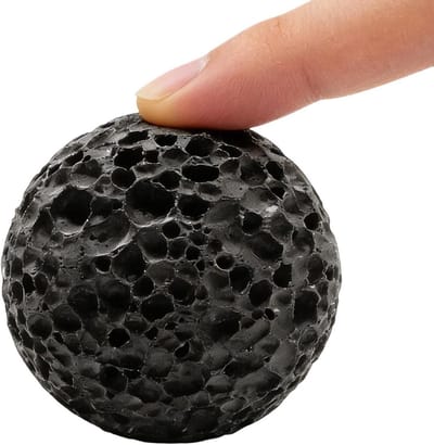 Handgreep Eeltbal - Kracht Trainer - Gripkracht Verbeteren - Vulkanisch Steen Materiaal - 4CM - Grijs