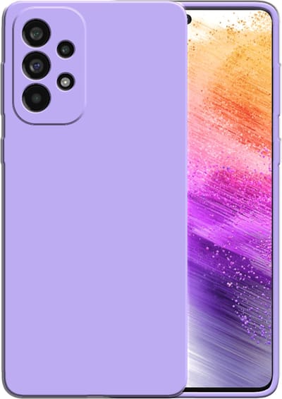 Smartphonica Siliconen hoesje voor Samsung Galaxy A73 5G case met zachte binnenkant - Paars geschikt voor Samsung Galaxy A73 5G