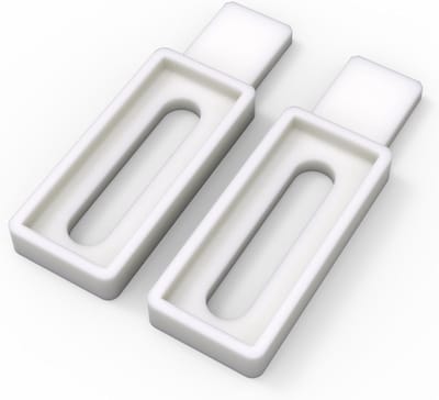 Set Muurhouders - Toilet Ophangers - Badkamer Installatie - Stabiele Wandmontage - 6.4 x 2 cm - Wit