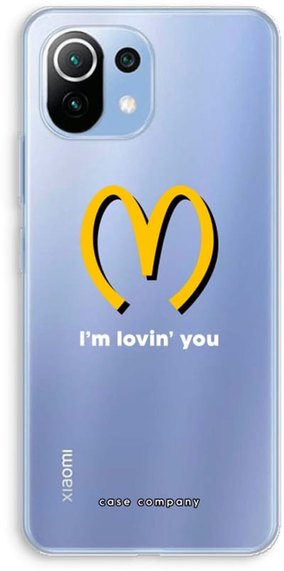 Case Company® - Hoesje geschikt voor Xiaomi Mi 11 Lite hoesje - I'm lovin' you - Soft Cover Telefoonhoesje - Bescherming aan alle Kanten en Schermrand
