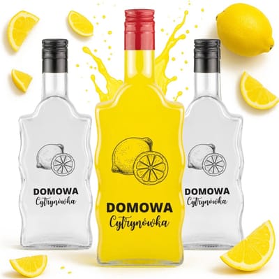 Bimberek Fala - Decoratieve Flessen - 500ml - Glas - Nadruk