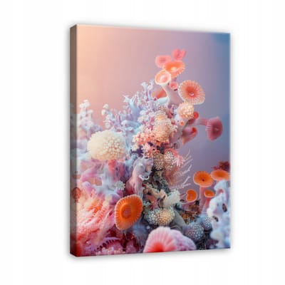 WALLARENA - Canvas schilderij - 100x70 cm - afbeelding van een koraalrif in de oceaan voor woonkamer of slaapkamer