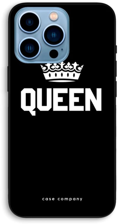 Case Company® - Hoesje geschikt voor iPhone 13 Pro Max hoesje - Queen zwart - Biologisch Afbreekbaar Telefoonhoesje - Bescherming alle Kanten en Schermrand