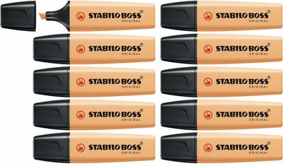 STABILO BOSS ORIGINAL - Markeerstift - Pastel - Zacht oranje - Doos 10 Stuks