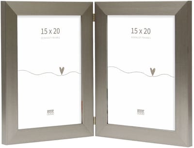 Deknudt Frames fotolijst S41VD1 H2V - zilver - tweeluik - 2x 15x20 cm