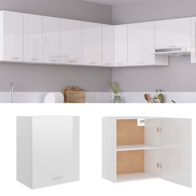 vidaXL - Bovenkast - Lyon - 50x31x60 - cm - bewerkt - hout - hoogglans - wit