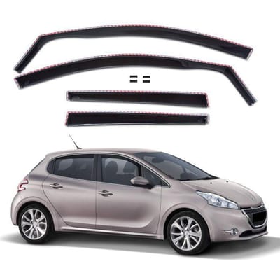 Luchtafweerders - SCOUTT - Peugeot 208 - Getint - Eenvoudige installatie - Versterkt acryl