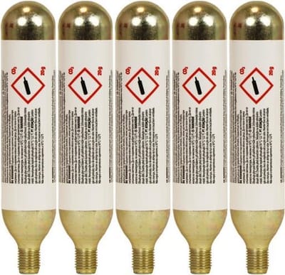 Dresco Co2 Patronen 20 Gram Staal Zilver 5-delig