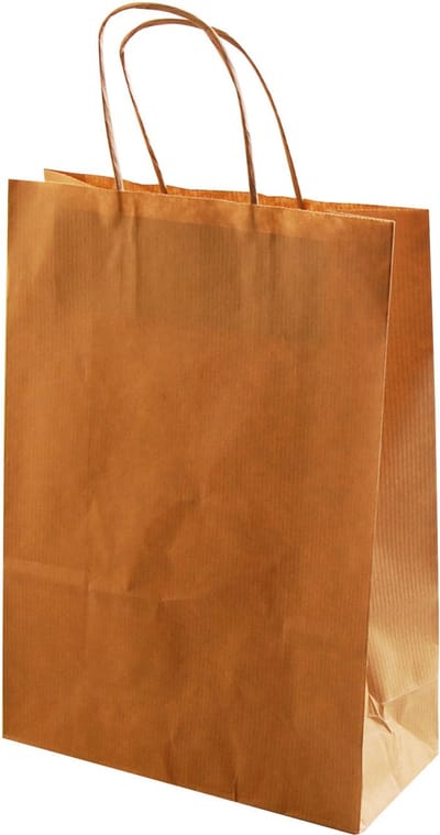 Vaessen Creative Tas papier naturel met koord 50pcs