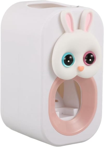 Automatische Tandpasta Dispenser voor Kinderen, Muurbevestiging, Squeeze Mechanisme, Handige Tandverzorging, Roze Ontwerp