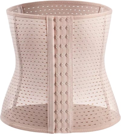 Dames Taille Trainer Corset Shapewear – Afslankende Buikband, Waist Trainer, Slimming Belt voor Sport en Taille Correctie - Beige - Maat S