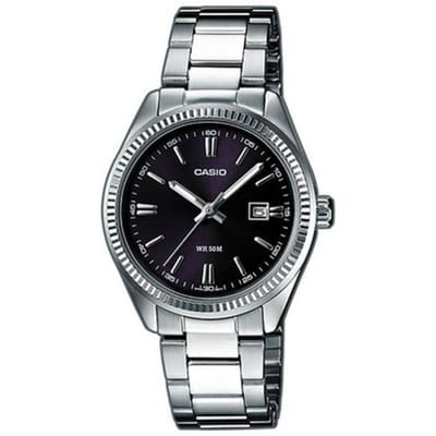 Casio Casio Collectie Dames Zilveren Horloge LTP-1302PD-1A1VEG
