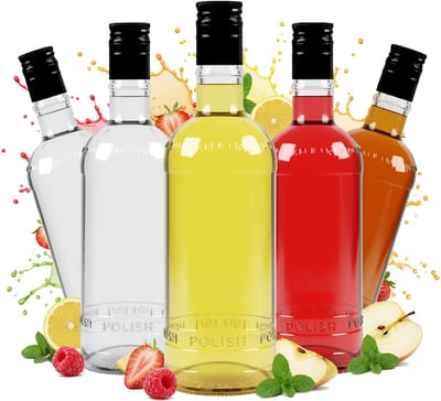 Bimberek - Luxe Glazen Flessen - 500ml - Met Schroefdop