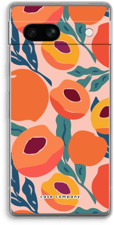 Case Company® - Hoesje geschikt voor Google Pixel 7A hoesje - Perzik - Soft Cover Telefoonhoesje - Bescherming aan alle Kanten en Schermrand
